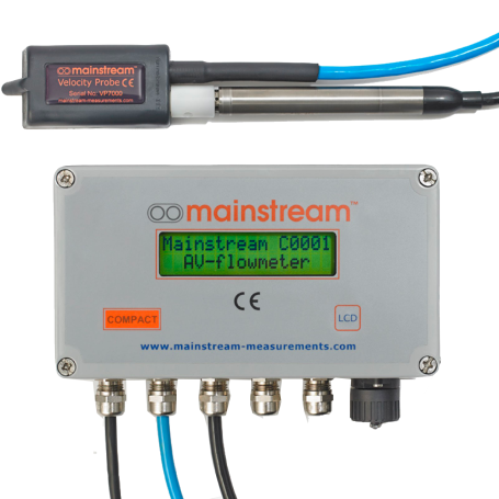 Compact fixed area-velocity flowmeter - 4:20 mA output: Compact Fixed AV-Flowmeter